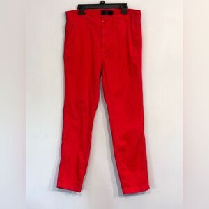 J. Crew Women’s Coral Red Casual Chino Ankle Pants Lightweight SZ 2 100% Cotton